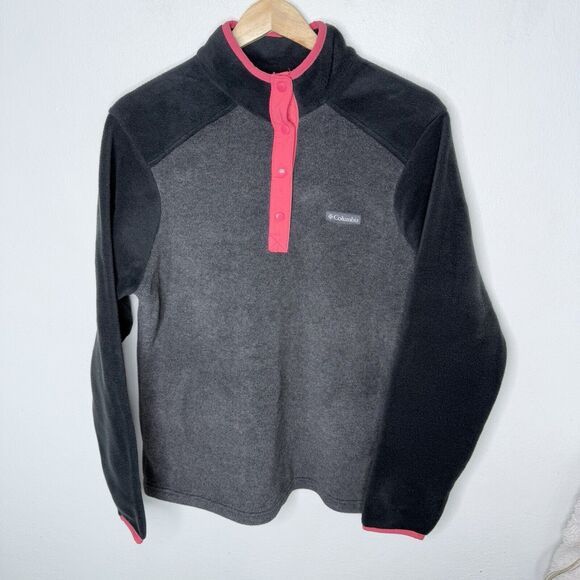 Columbia Tops - Columbia Sportswear Mount Cannon 1/2 Snap Pullover Gray Pink Women’s Large‎